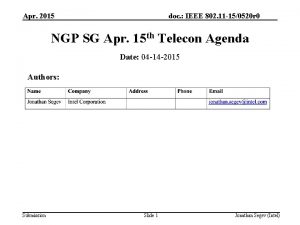 Apr 2015 doc IEEE 802 11 150520 r