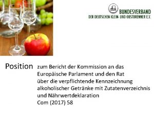 Position zum Bericht der Kommission an das Europische