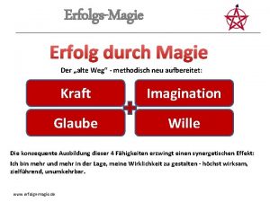 ErfolgsMagie Erfolg durch Magie Der alte Weg methodisch