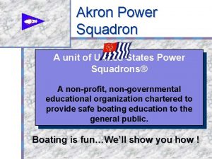 Akron Power Squadron A unit of United States