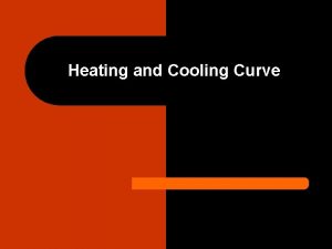 Heating and Cooling Curve Heating Curve l l