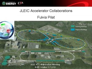JLEIC Accelerator Collaborations Fulvia Pilat JLEIC 4 th