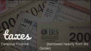 taxes Personal Finance borrowed heavily from Ms Gorski