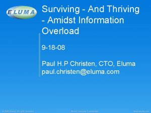 Surviving And Thriving Amidst Information Overload 9 18