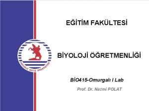 ETM FAKLTES BYOLOJ RETMENL BO 415 Omurgal I