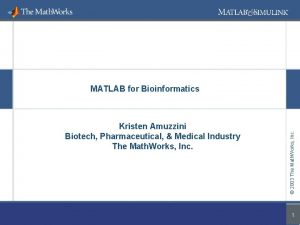 Kristen Amuzzini Biotech Pharmaceutical Medical Industry The Math