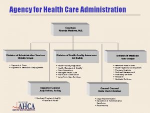 Agency for Health Care Administration Secretary Rhonda Medows