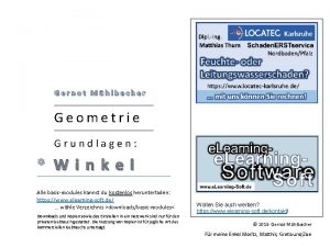 KURZPROGRAMM basicmodule Gernot Mhlbacher Geometrie Grundlagen Winkel Alle