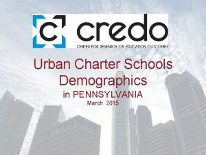 Urban Charter Schools Demographics in PENNSYLVANIA March 2015