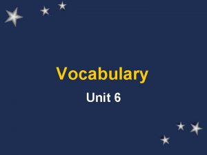 Vocabulary Unit 6 Accede A driver must accede