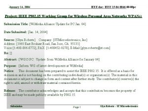 January 14 2004 IEEE doc IEEE 15 04