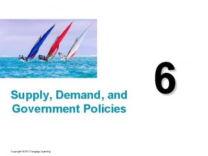 Supply Demand and Government Policies Copyright 2011 Cengage