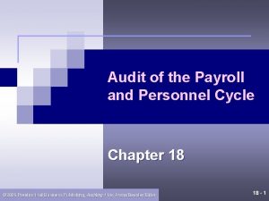 Audit of the Payroll and Personnel Cycle Chapter