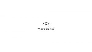 xxx Website structure Homepage 1REGISTREER 2 MIJN xxx