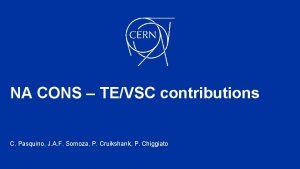 NA CONS TEVSC contributions C Pasquino J A