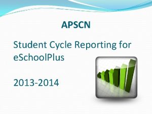 APSCN Student Cycle Reporting for e School Plus