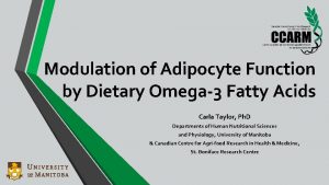 Modulation of Adipocyte Function by Dietary Omega3 Fatty