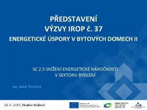 PEDSTAVEN VZVY IROP 37 ENERGETICK SPORY V BYTOVCH