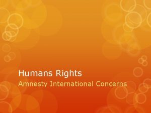 Humans Rights Amnesty International Concerns Amnesty International Human