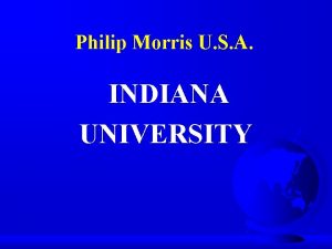 Philip Morris U S A INDIANA UNIVERSITY PHILIP