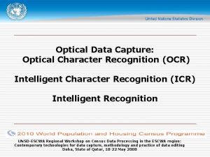 Optical Data Capture Optical Character Recognition OCR Intelligent