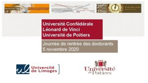 Universit Confdrale Lonard de Vinci Universit de Poitiers