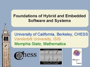 Foundations of Hybrid and Embedded Software and Systems