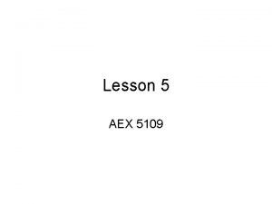 Lesson 5 AEX 5109 CAB Abstracts database on