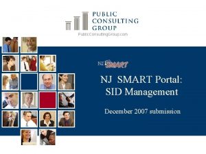 Public Consulting Group com NJ SMART Portal SID