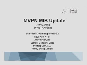 MVPN MIB Update Jeffrey Zhang 86 th IETF