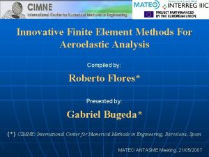 Innovative Finite Element Methods For Aeroelastic Analysis Compiled