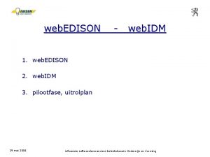 web EDISON web IDM 1 web EDISON 2