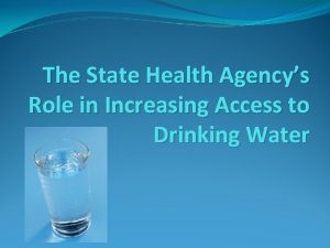 The State Health Agencys Role in Increasing Access