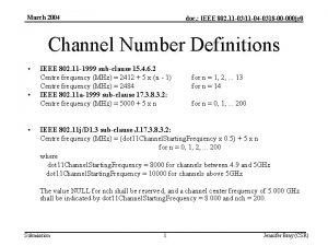 March 2004 doc IEEE 802 11 0311 04