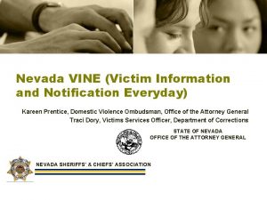 Nevada VINE Victim Information and Notification Everyday Kareen