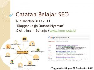 Catatan Belajar SEO Mini Kontes SEO 2011 Blogger