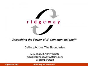 Unleashing the Power of IP Communications Calling Across