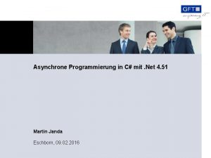 Asynchrone Programmierung in C mit Net 4 51
