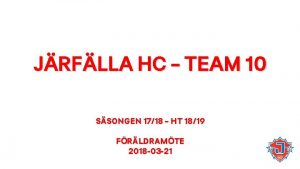 JRFLLA HC TEAM 10 SSONGEN 1718 HT 1819