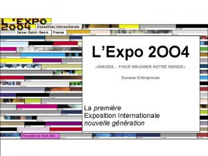 LExpo 2 OO 4 IMAGES POUR IMAGINER NOTRE