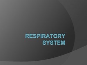 RESPIRATORY SYSTEM 1 Identify the organs forming the