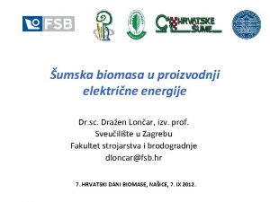 umska biomasa u proizvodnji elektrine energije Dr sc