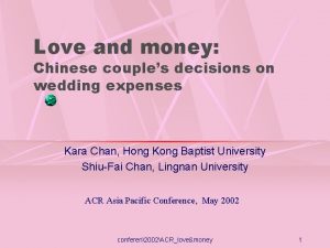 Love and money Chinese couples decisions on wedding