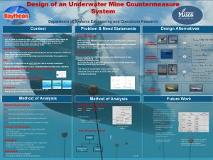 Design of an Underwater Mine Countermeasure System Department