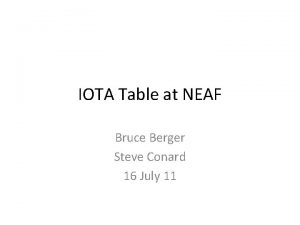 IOTA Table at NEAF Bruce Berger Steve Conard