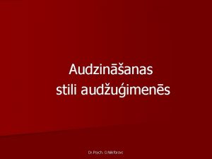 Audzinanas stili auduimens Dr Psych O Nikiforovs Auduimenes