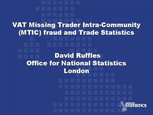 VAT Missing Trader IntraCommunity MTIC fraud and Trade