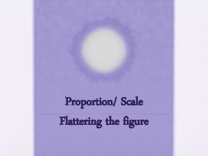 Proportion Scale Flattering the figure Proportion Scale Refers