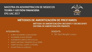 MAESTRIA EN ADMINISTRACION DE NEGOCIOS TEORA Y GESTIN