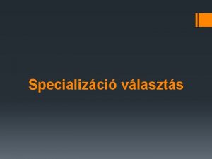 Specializci vlaszts Kpzsi rendszernk Villamosmrnki BSc kpzs Elektronikai